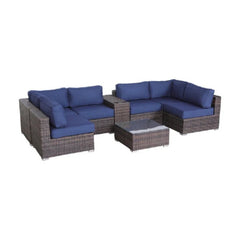 Fully Assembled 4-Person Wicker Patio Seating Set with  Cushions.