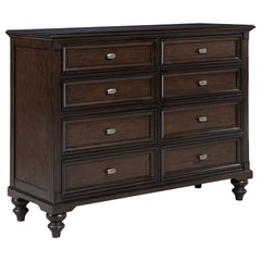 Berwick Dark Oak 8-drawer Dresser Cabinet