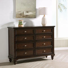 Berwick Dark Oak 8-drawer Dresser Cabinet