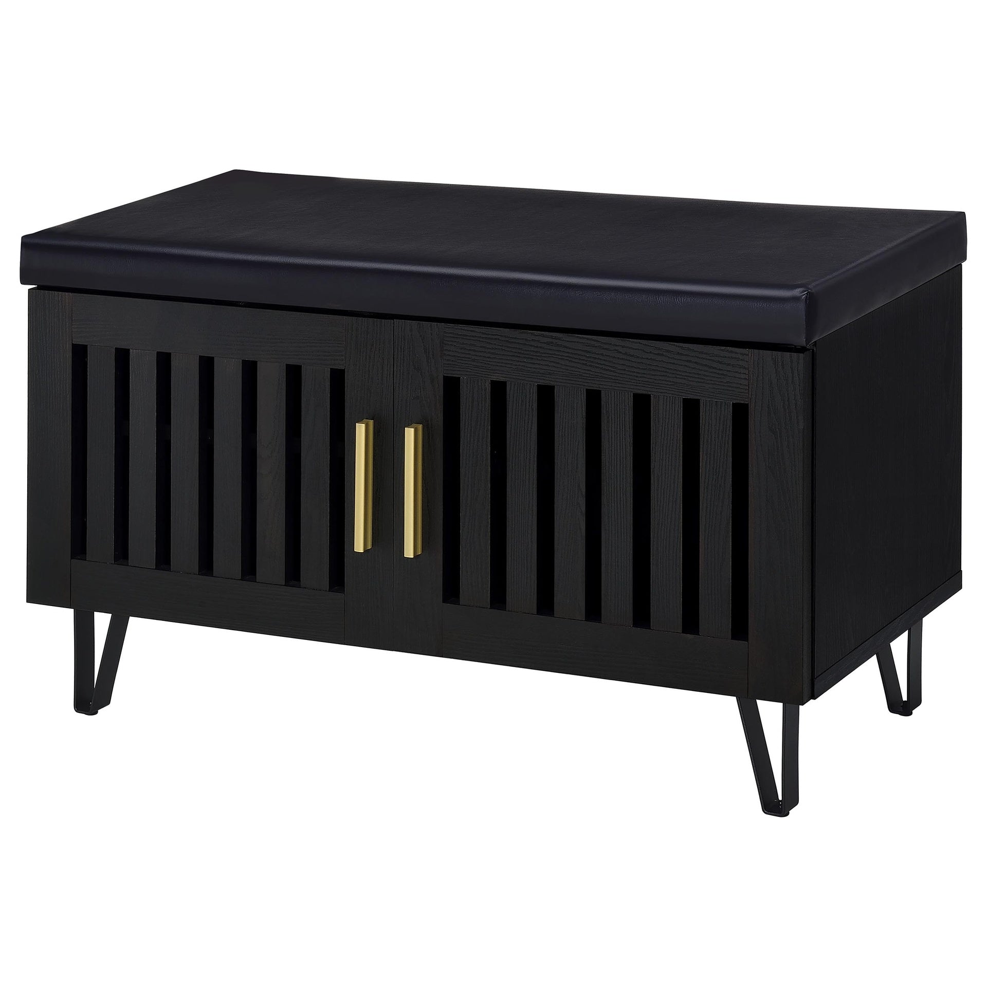 Clackamas Black 2-door Storage Bench