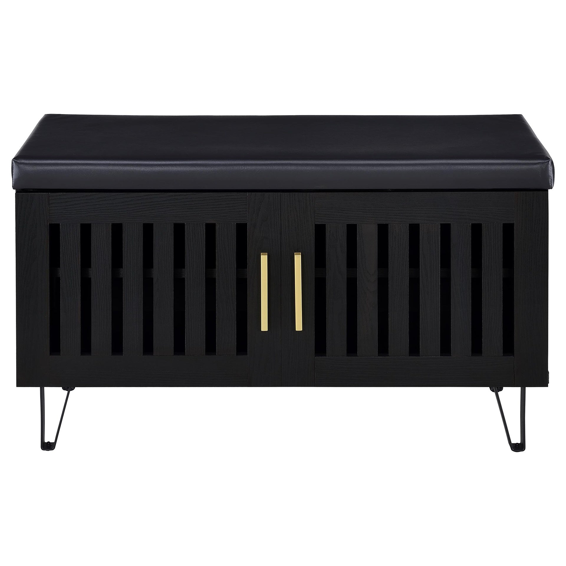 Clackamas Black 2-door Storage Bench