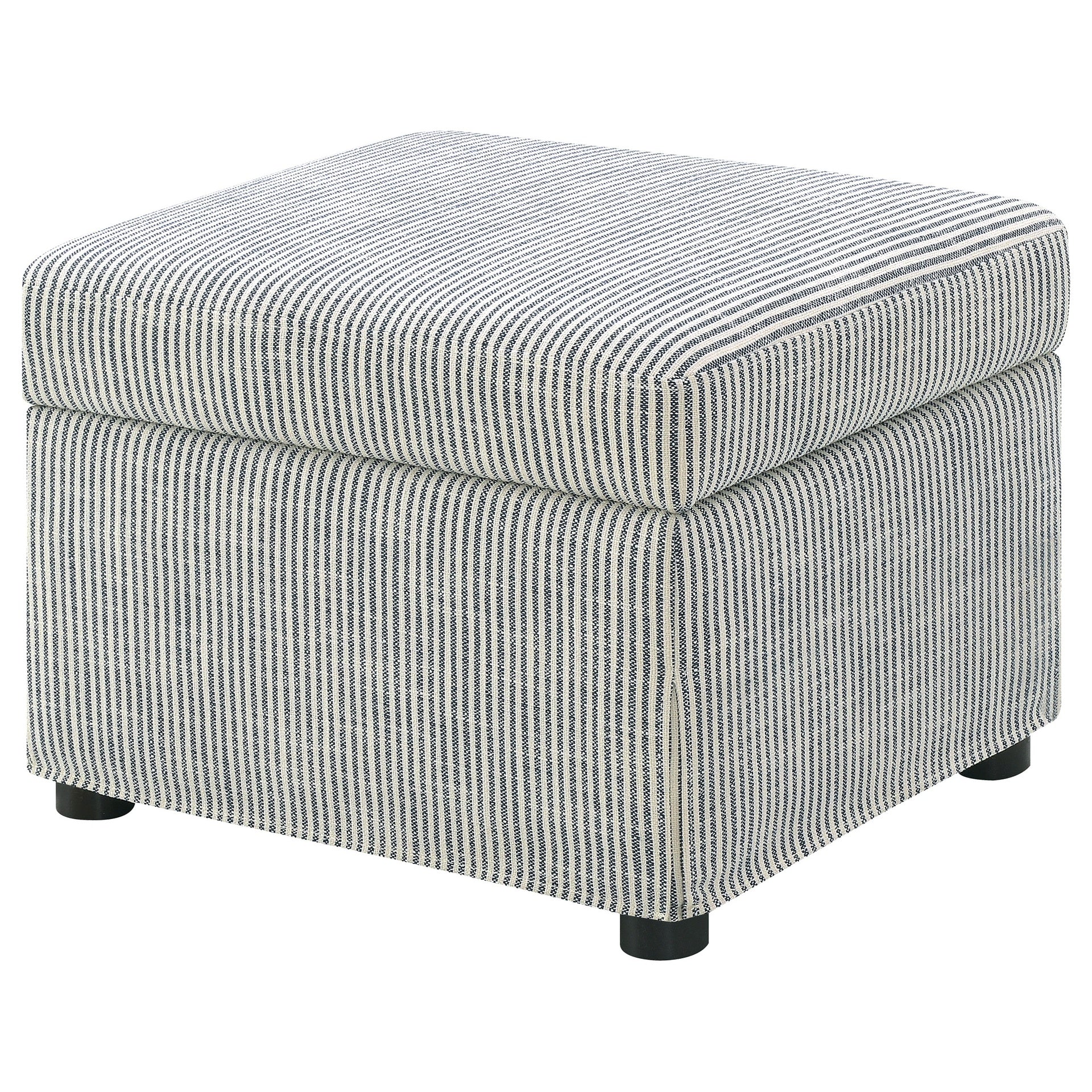 Merced Grey Upholstered Lift Top Storage Ottoman