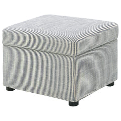 Merced Grey Upholstered Lift Top Storage Ottoman