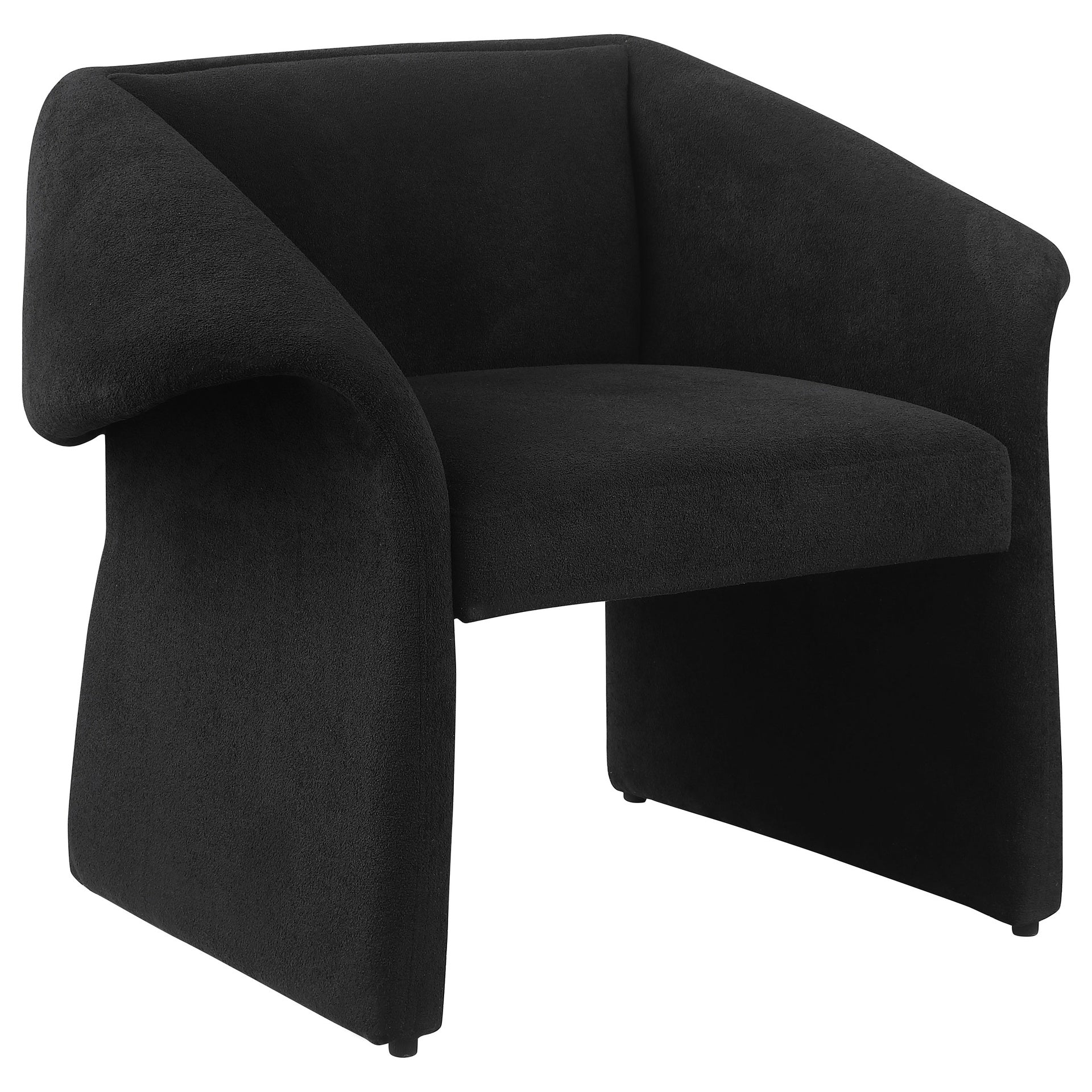 McDonald Black Upholstered Sloped Arm Accent Chair