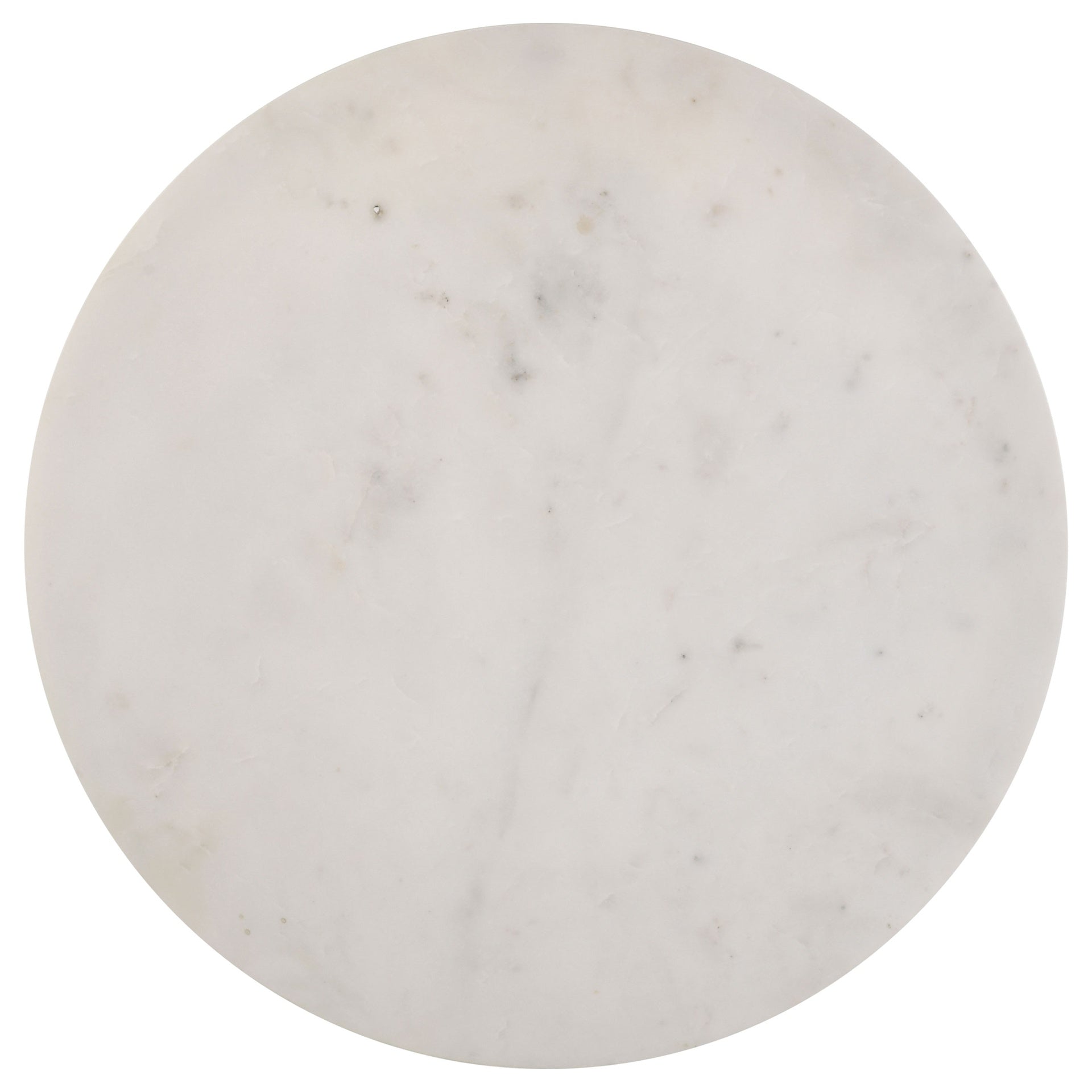 Wilmington White and Black Round Marble Top Coffee Table