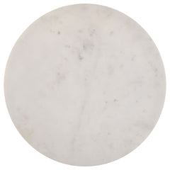 Wilmington White and Black Round Marble Top Coffee Table