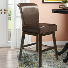 28-inch PU Leather Swivel Counter Stool