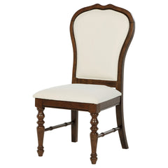 Claire Rich Brown Upholstered Dining Side Chair (Set of 2)