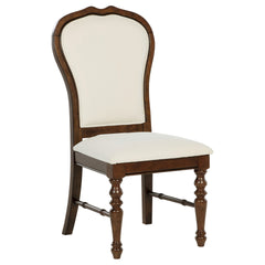 Claire Rich Brown Upholstered Dining Side Chair (Set of 2)