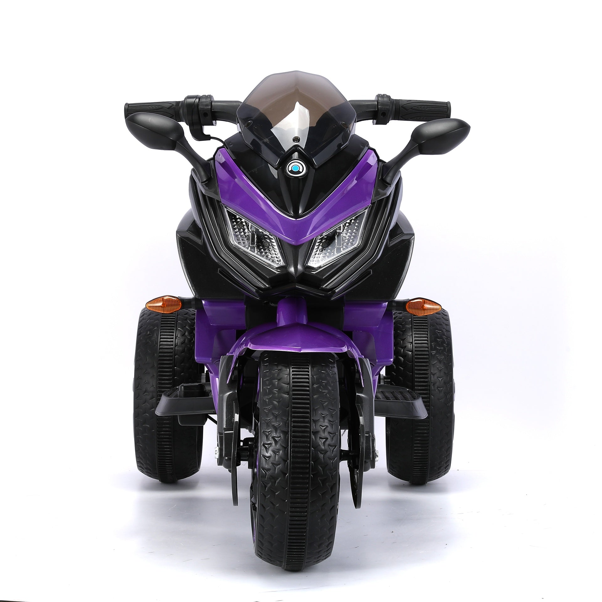 Kids Motorcycle Ride-On Motorcycle 3-Wheels Battery Powered Motorbike  Rechargeable 12 V kids  ride on toy with PU seat Training  Wheels/manual throttle/ drive by hand /Lighting  wheels