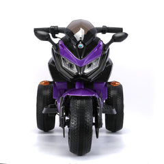 Kids Motorcycle Ride-On Motorcycle 3-Wheels Battery Powered Motorbike  Rechargeable 12 V kids  ride on toy with PU seat Training  Wheels/manual throttle/ drive by hand /Lighting  wheels