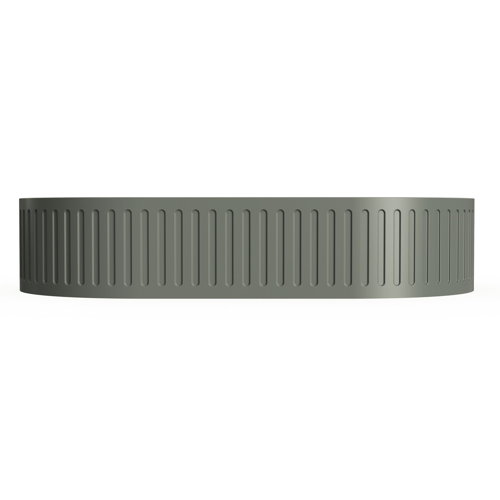 23.6'' Concrete Vessel Oval Modern Dark Green Bathroom Sink
