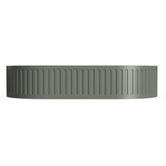 23.6'' Concrete Vessel Oval Modern Dark Green Bathroom Sink
