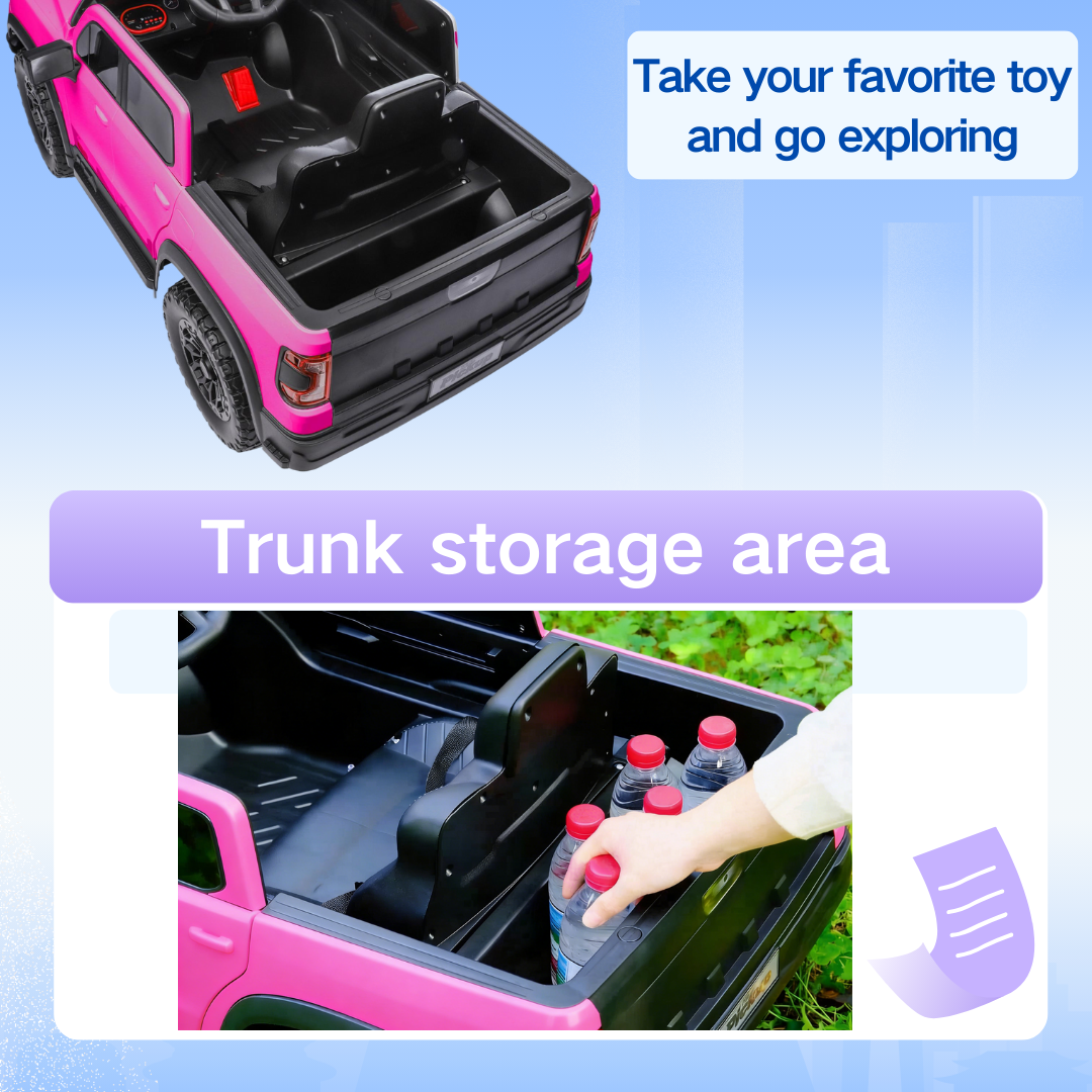 12V Kids Ride-On Car with Remote Control, 4-Wheel Shock Absorption, Multifunctional Music Player - Perfect Gift for Toddlers (3-6 Years Old)