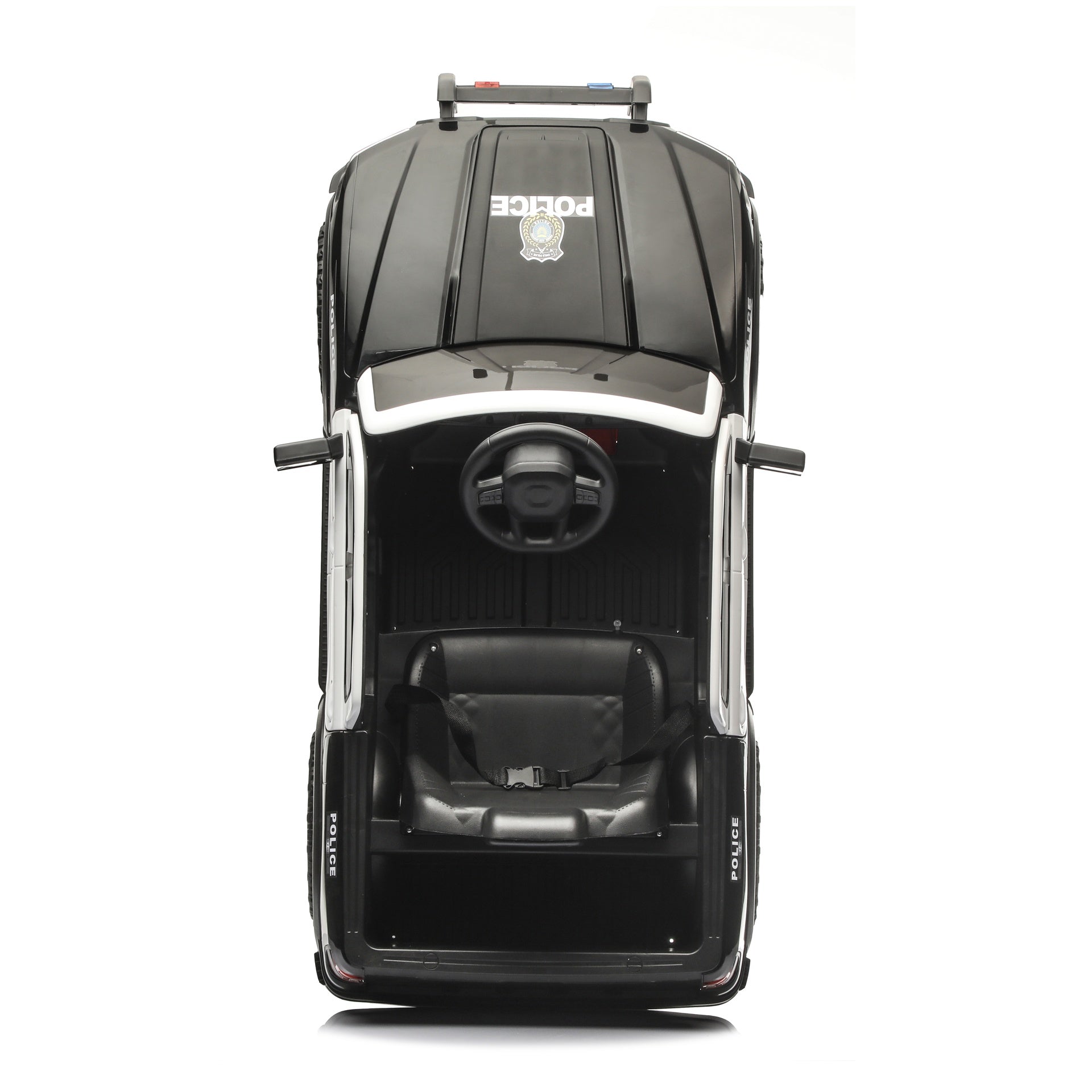 Premium 12V Kids Ride-On Car with Double Doors & Dual Control - Black & White