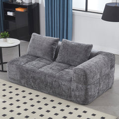 UNITED WE WIN Chenille Loveseat Sofa,Minimalist Modular Couches Sleeper for Living Room Bedroom Apartment Lounge
