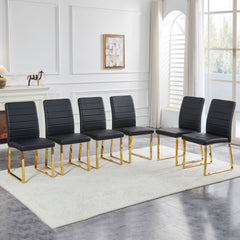 6-Pack - Heavy-duty chairs set: 2.1" thick cushion, iron frame, perfect for home or office. Classic colors, great value