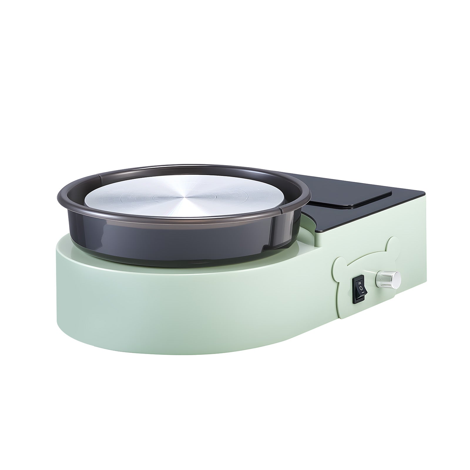 Mini Pottery Wheel Electric Clay Wheel for Kids and Adults 6 inch Green