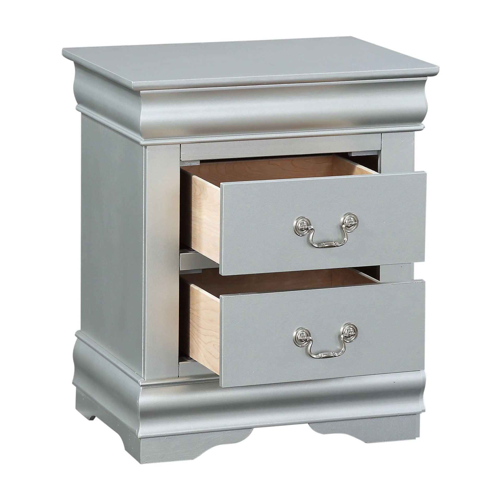 Platinum 2-drawer Nightstand