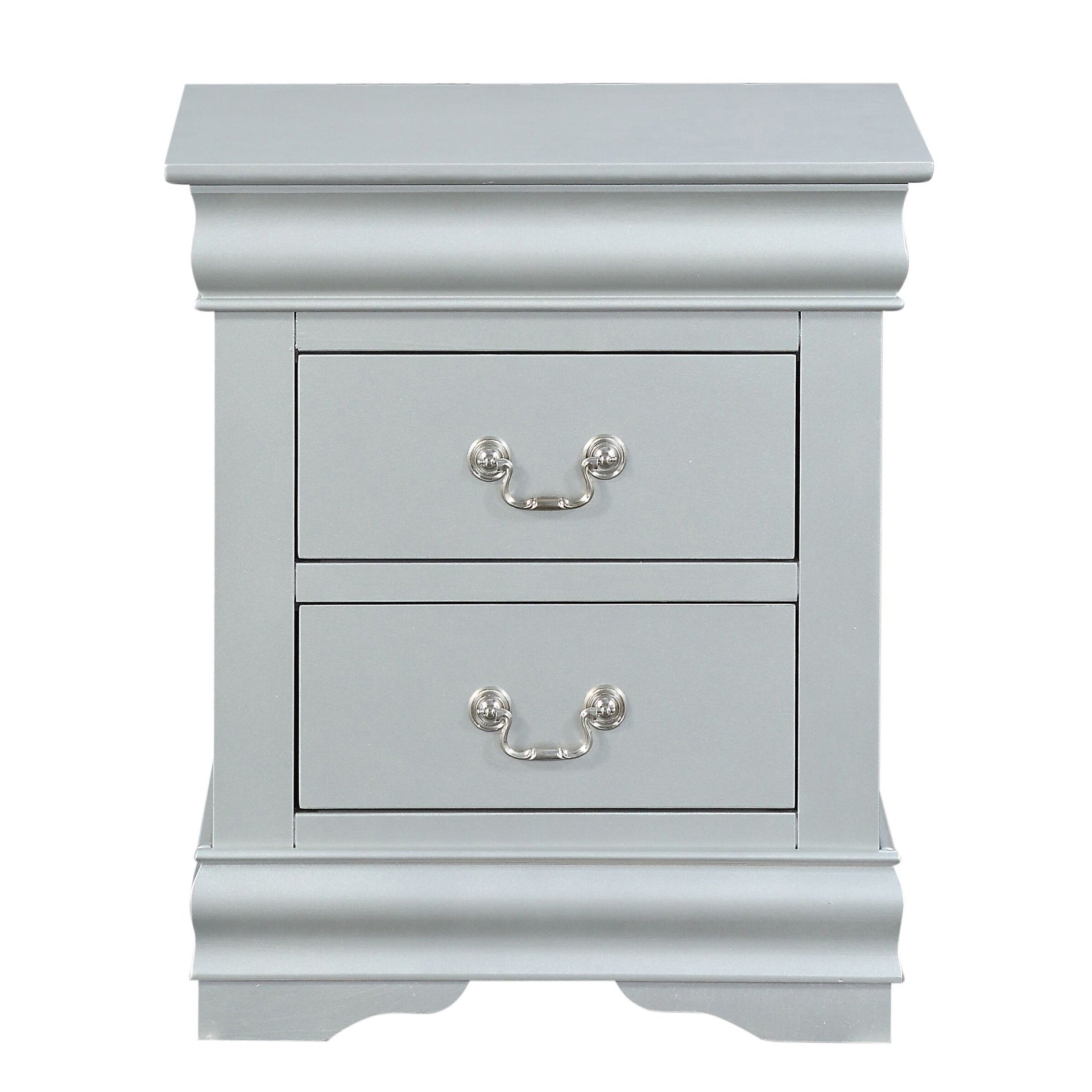 Platinum 2-drawer Nightstand