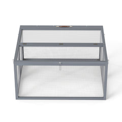 Folding Rabbit Hutch with Lockable Doors and Ground Stakes