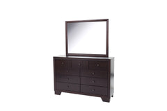 Modern Style 1pc Dresser Nine Drawers Brown Color Finish Bedroom Furniture