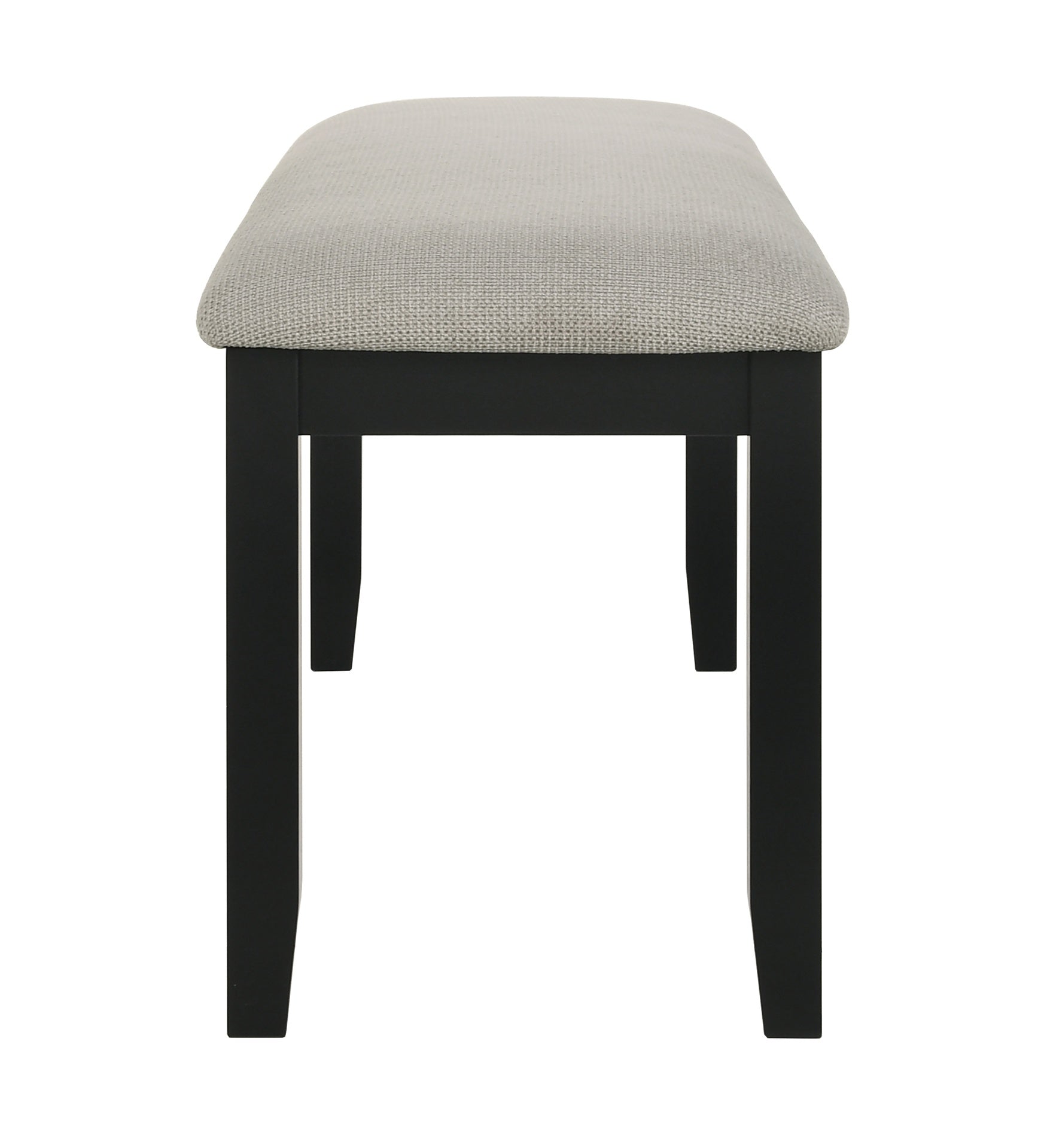 1pc Black Gray Bench Dining Room Fabric Upholstery Kitchen Dining Wooden Furniture