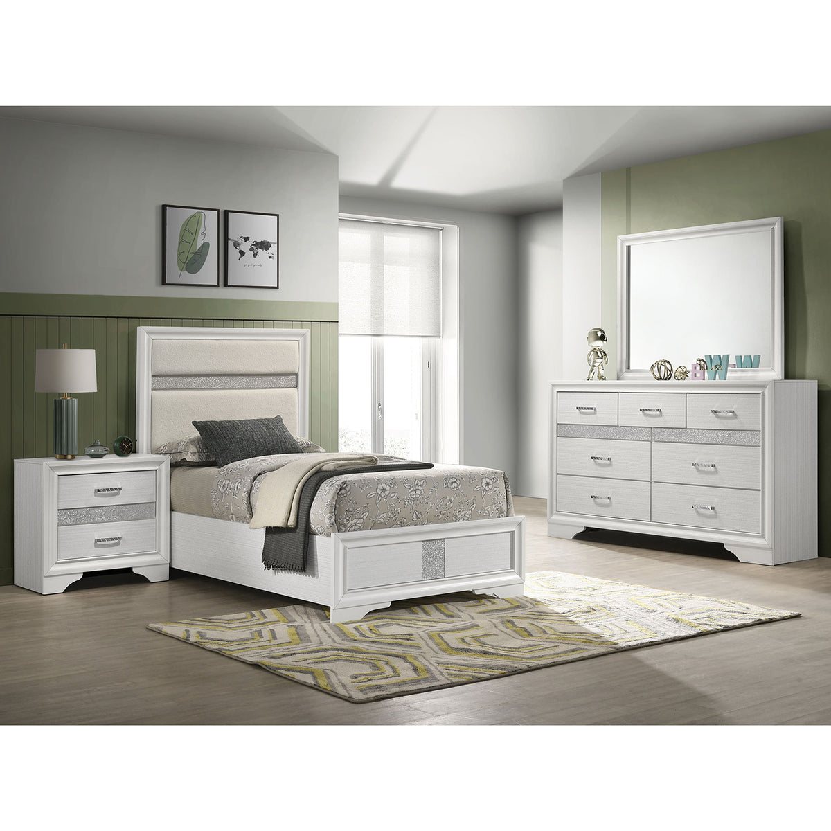 Annie White 4-piece Twin Bedroom Set