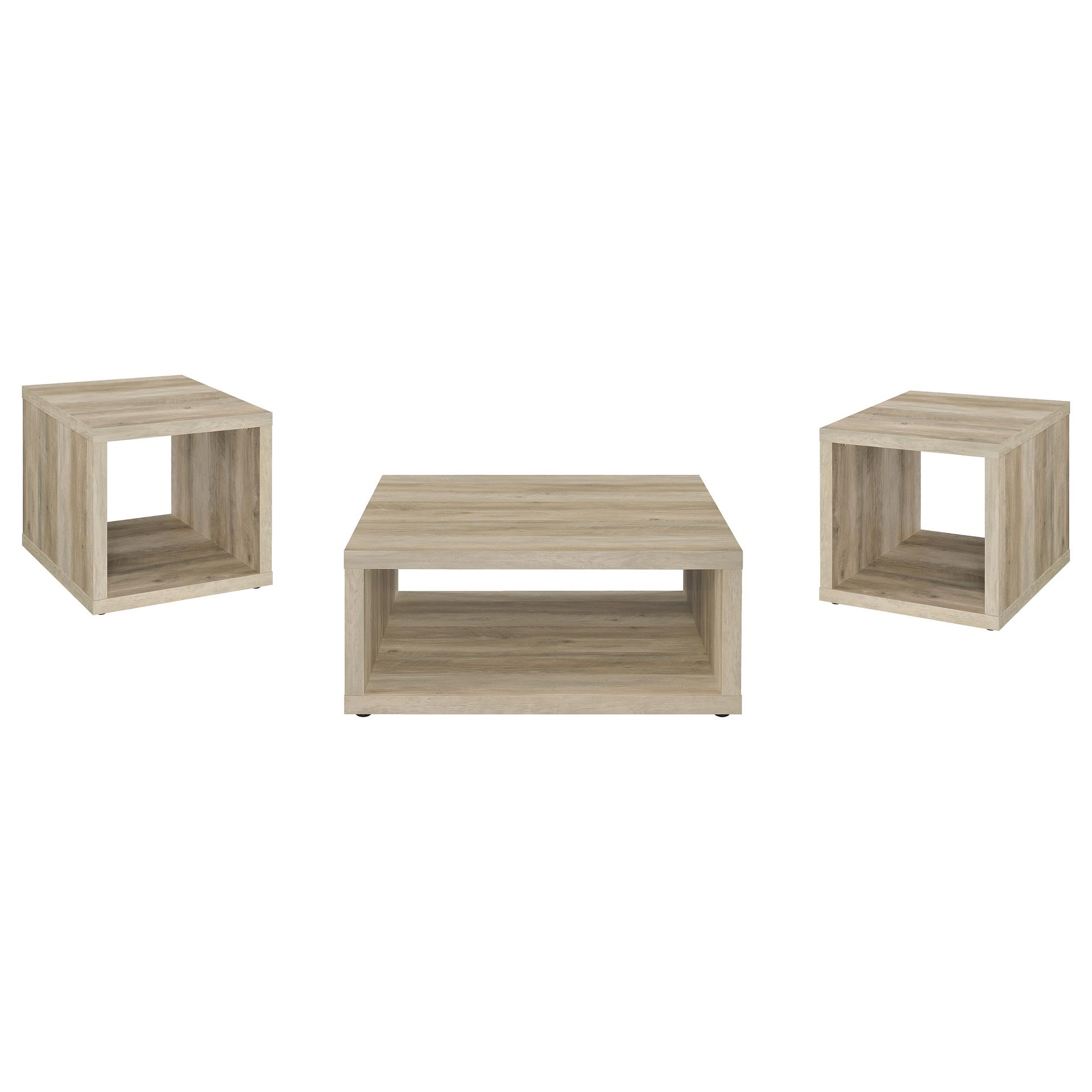 Hermosa Distressed Pine 3-piece Coffee and End Table Set
