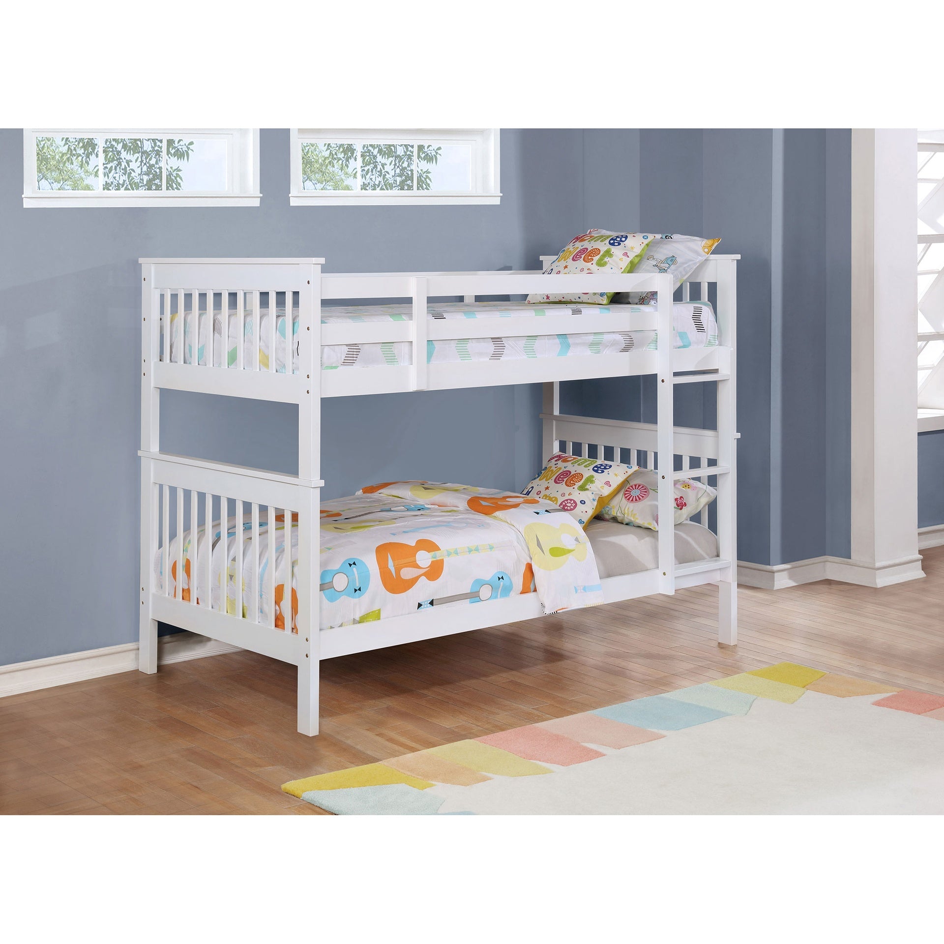 Madison White Twin Over Twin Bunk Bed
