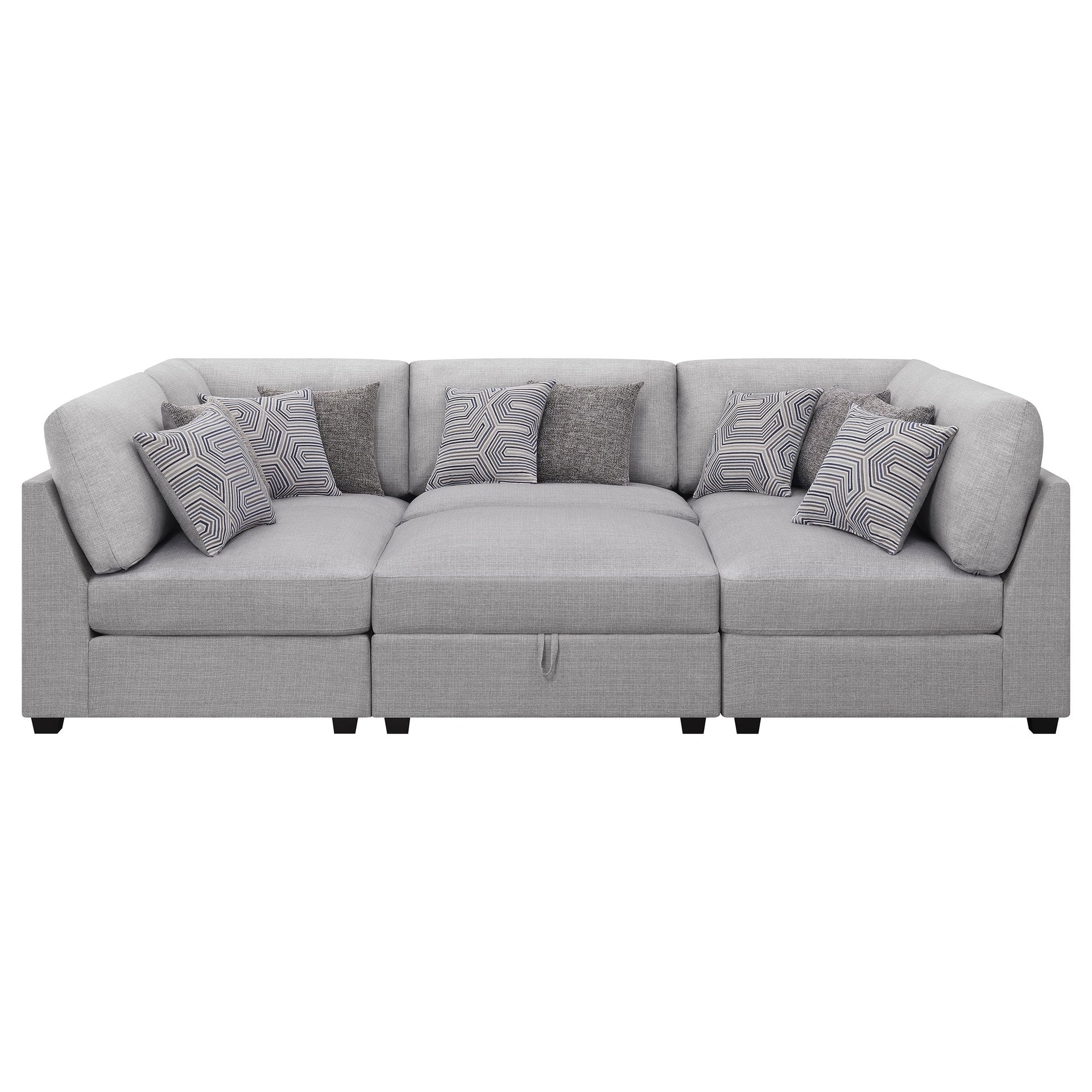 Lafayette Grey 6-piece Upholstered Sectional Sofa