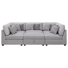 Lafayette Grey 6-piece Upholstered Sectional Sofa