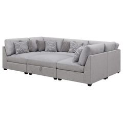 Lafayette Grey 6-piece Upholstered Sectional Sofa