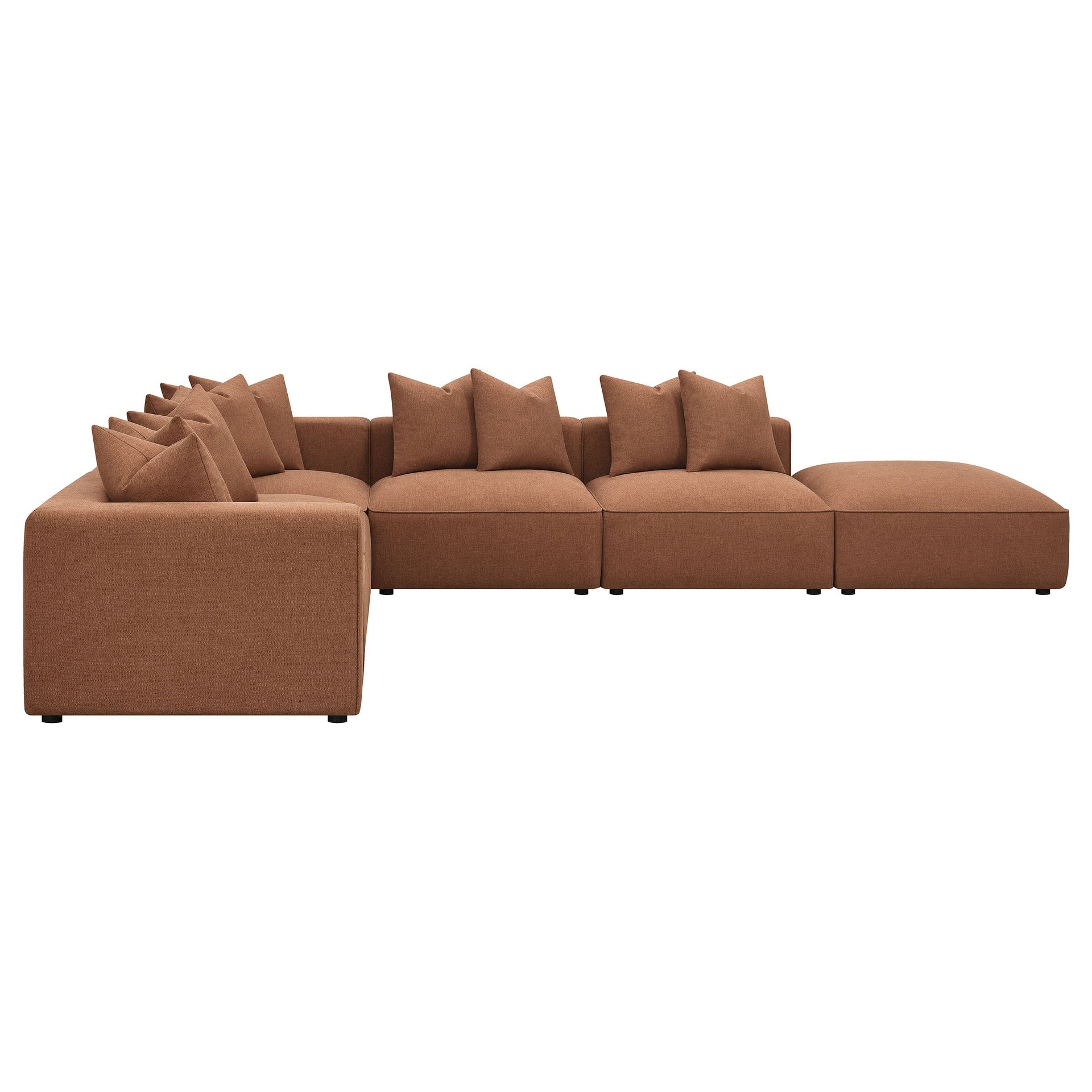 Colleen Terracotta 6-piece Tight Seat Modular Sectional
