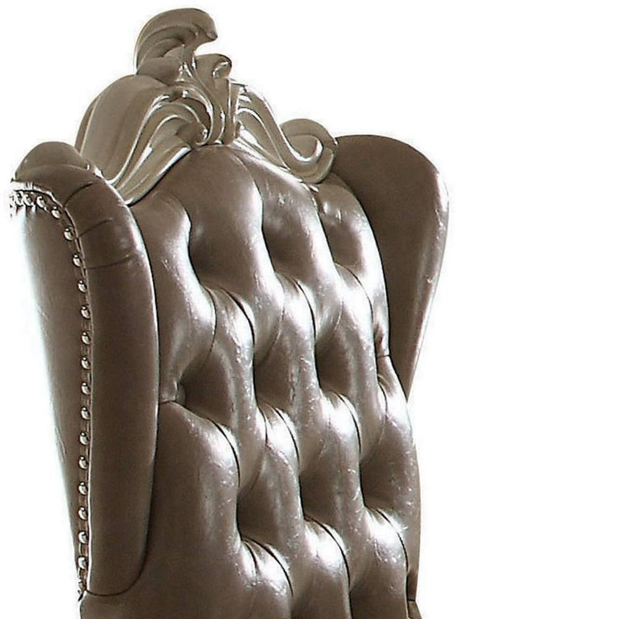 Vintage Grey and Bone White Swivel Chair with Lift