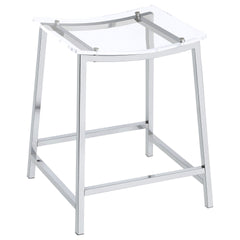 Staten Chrome Backless Counter Stool (Set of 2)