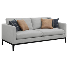 Montauk Light Grey Cushion Back Sofa with Pillows