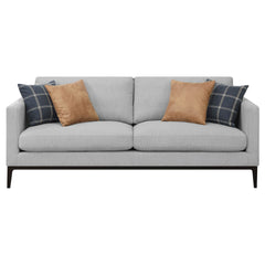 Montauk Light Grey Cushion Back Sofa with Pillows