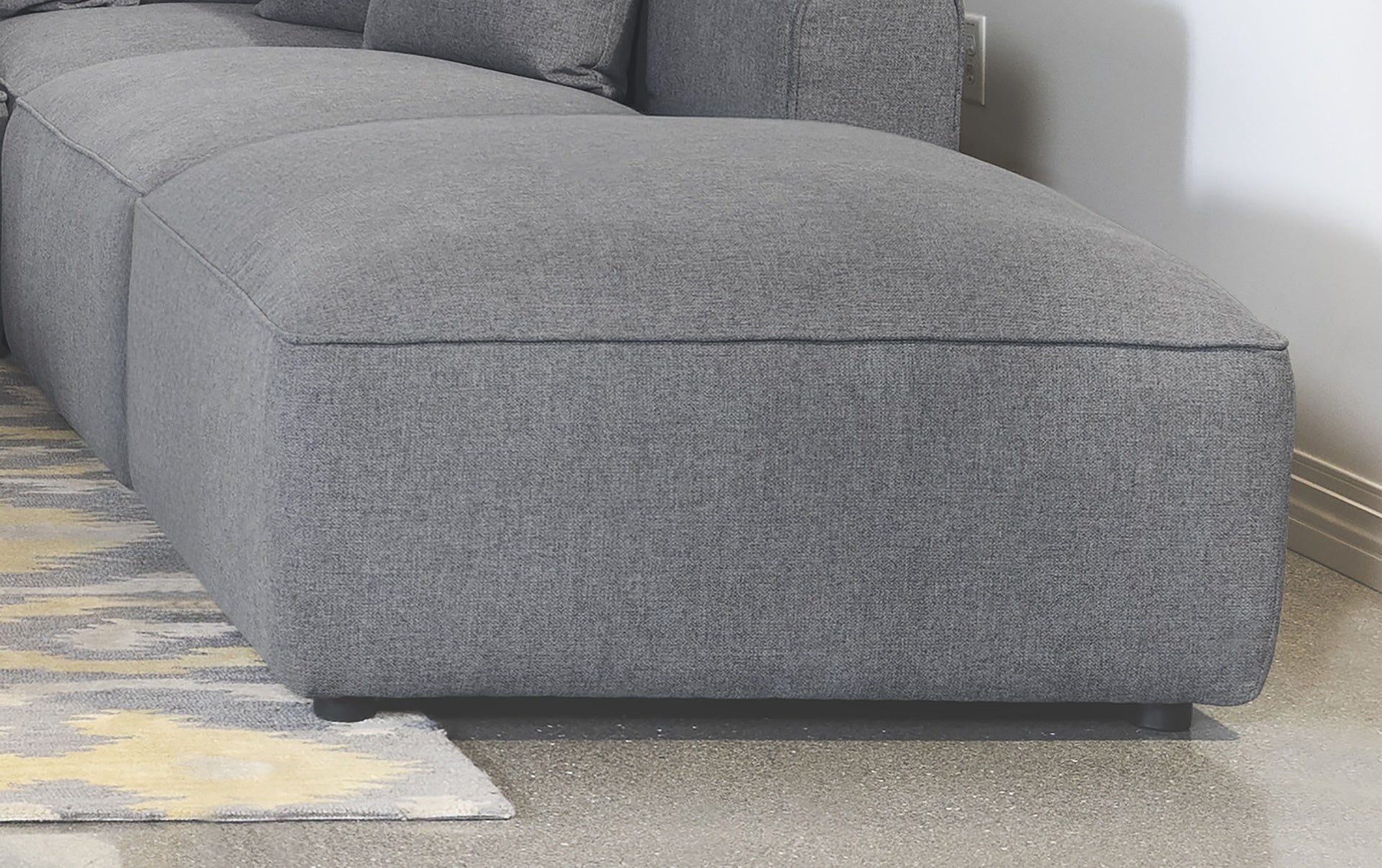 Jennifer Grey Square Upholstered Ottoman