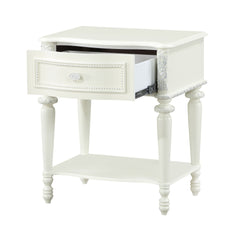 Ivory 1-Drawer Nightstand