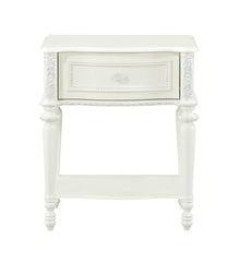 Ivory 1-Drawer Nightstand