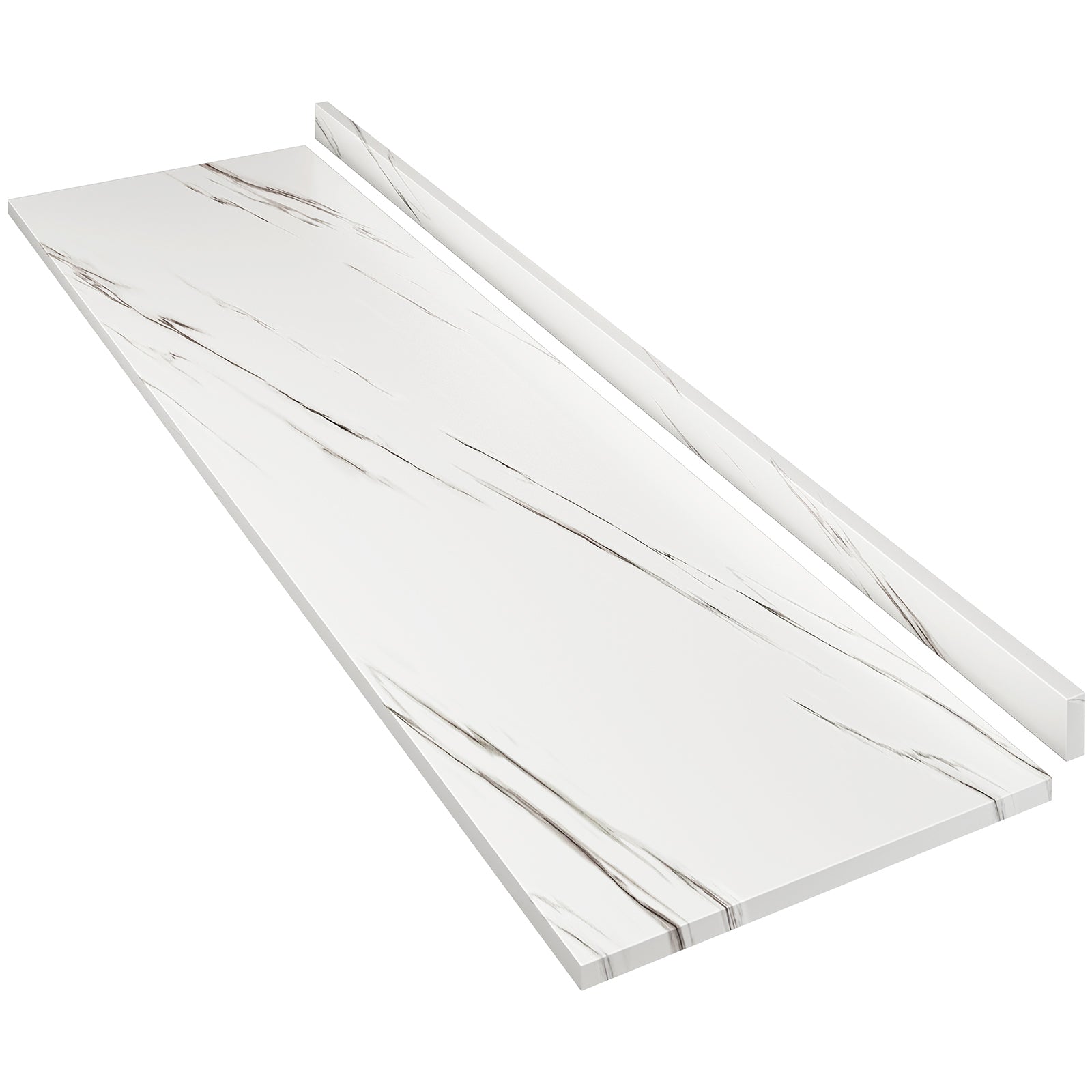 Laminate Countertop, Wood Plywood Sheets Table Top for DIY, Kitchen Countertop, Washer Dryer Counter Top, Office Desk Top, 96" L x 25.56" W x 0.75" D (Marble Texture)