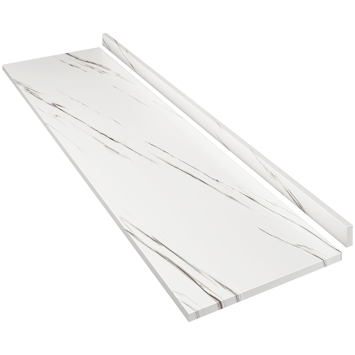 Laminate Countertop, Wood Plywood Sheets Table Top for DIY, Kitchen Countertop, Washer Dryer Counter Top, Office Desk Top, 96" L x 25.56" W x 0.75" D (Marble Texture)