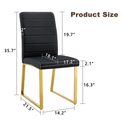 4-Pack - Heavy-duty chairs set: 2.1" thick cushion, iron frame, perfect for home or office. Classic colors, great value