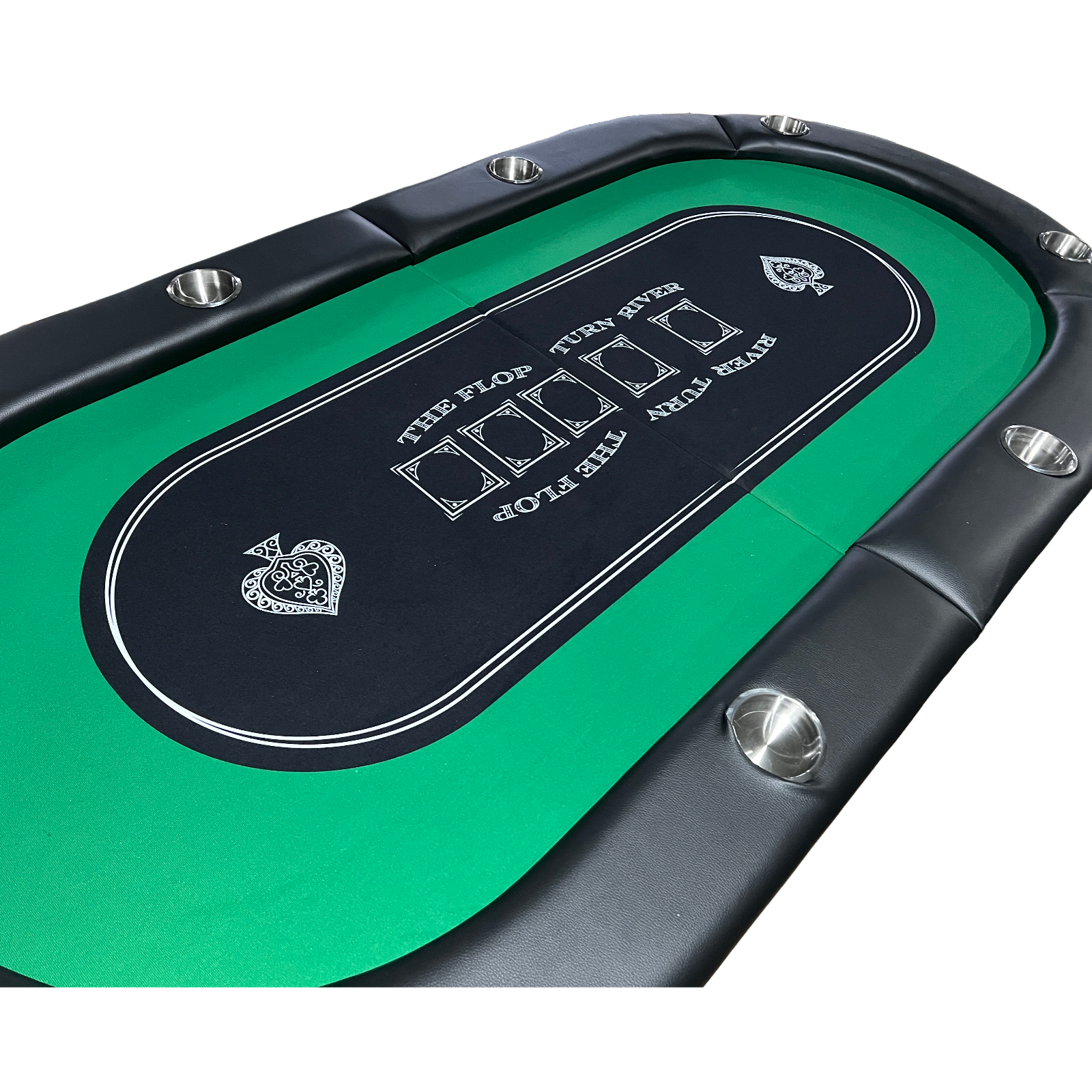 INO Design 71 inches Foldable Poker Table Portable for Casion Texas Hold'em Games with Green Felt