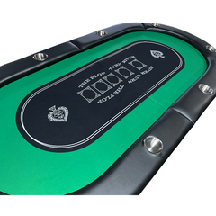 INO Design 71 inches Foldable Poker Table Portable for Casion Texas Hold'em Games with Green Felt