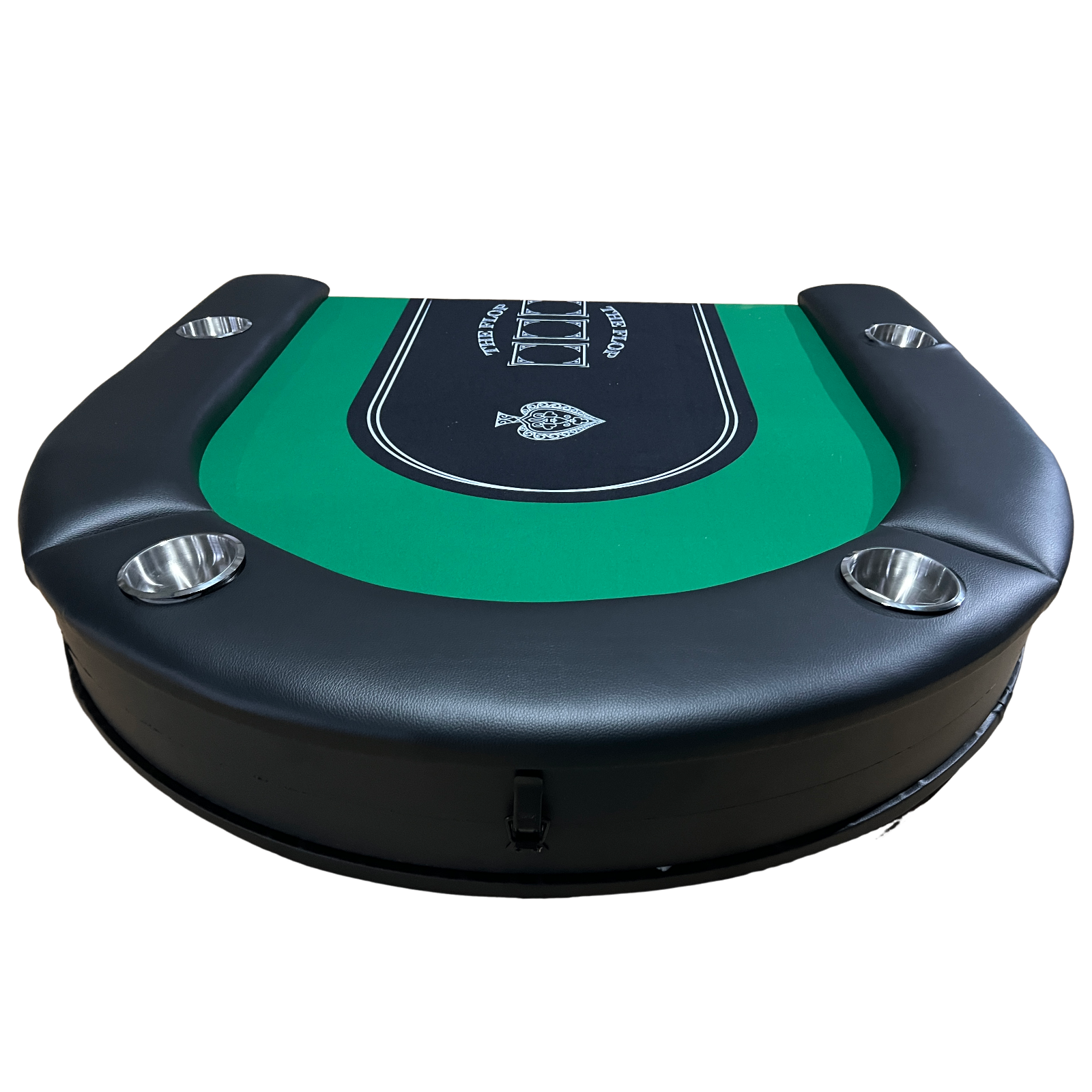 INO Design 71 inches Foldable Poker Table Portable for Casion Texas Hold'em Games with Green Felt