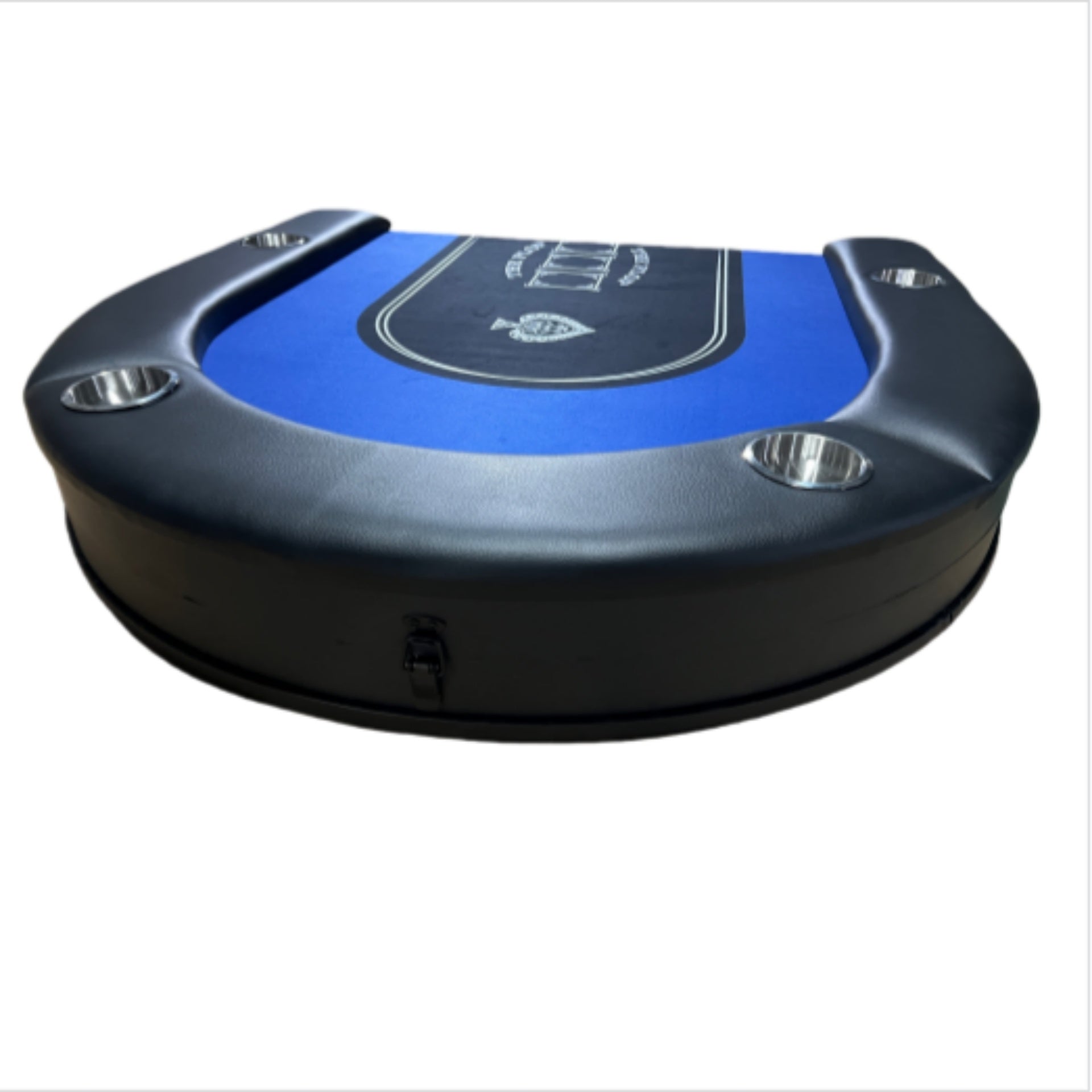 INO Design 71 inches Foldable Poker Table Portable for Casion Texas Hold'em Games with Blue Felt