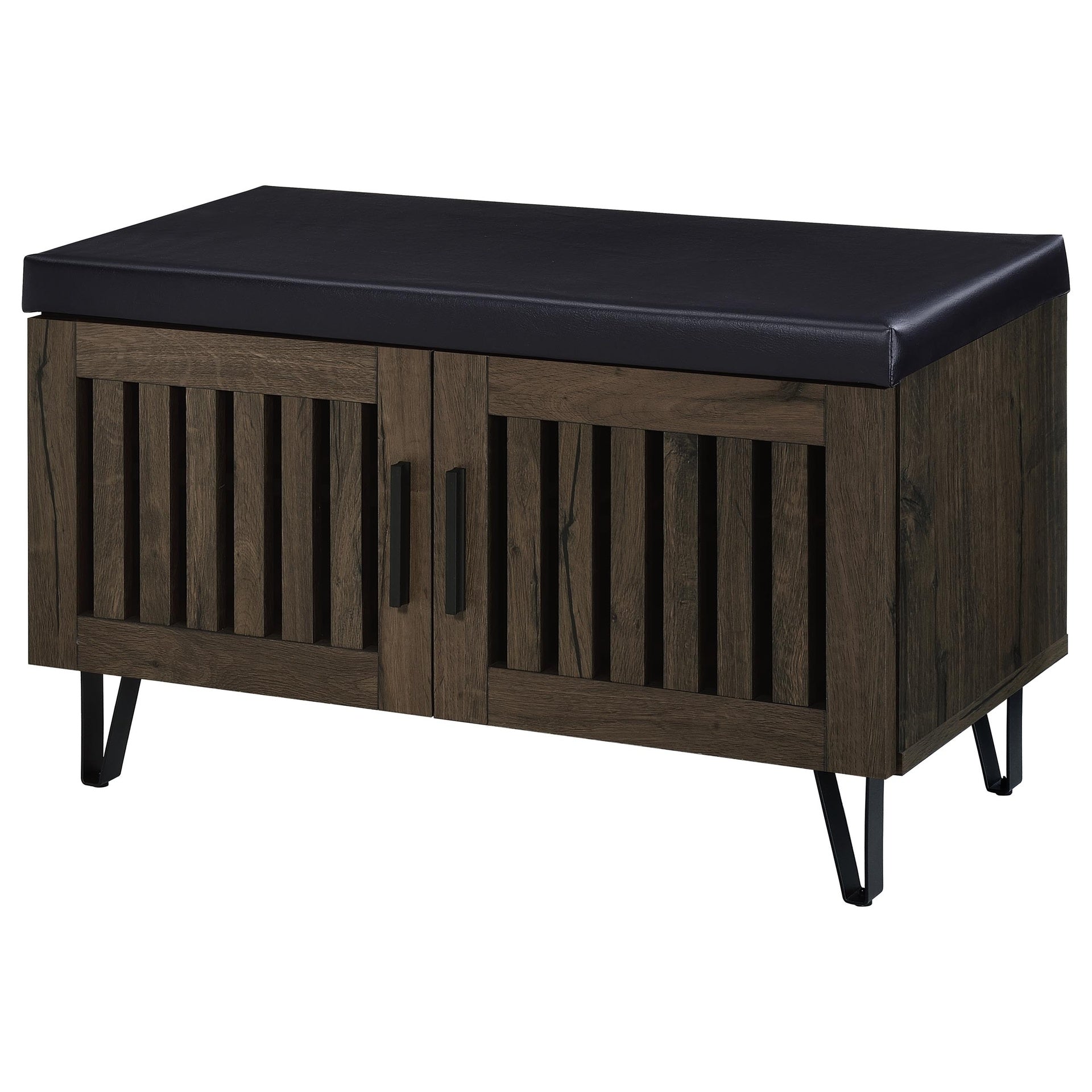Clackamas Smoked Oak 2-door Storage Bench