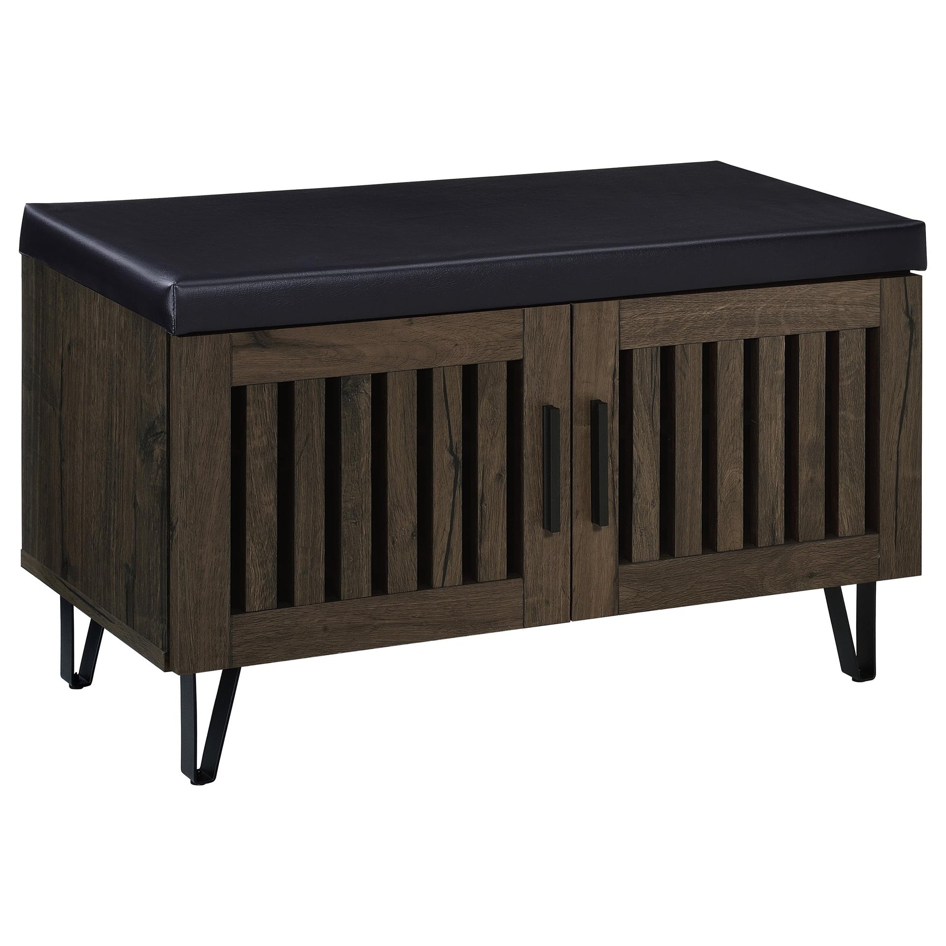 Clackamas Smoked Oak 2-door Storage Bench